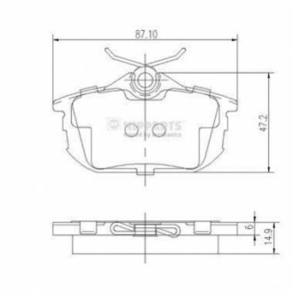 Тормозные колодки дисковые NIPPARTS J3615012