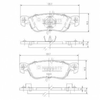 Тормозные колодки дисковые NIPPARTS J3619000