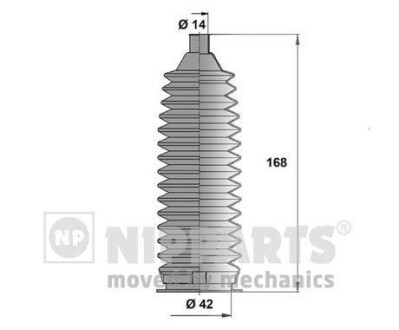 Пильовик рульового механізму NIPPARTS N2848006