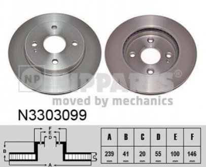 Гальмівні диски NIPPARTS N3303099