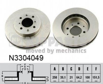 Тормозные диски NIPPARTS N3304049