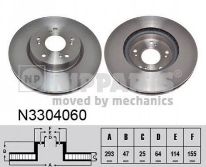 Тормозные диски NIPPARTS N3304060