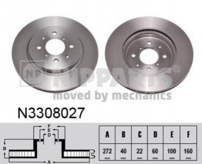 Гальмівні диски NIPPARTS N3308027