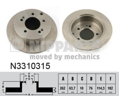 Гальмівні диски NIPPARTS N3310315