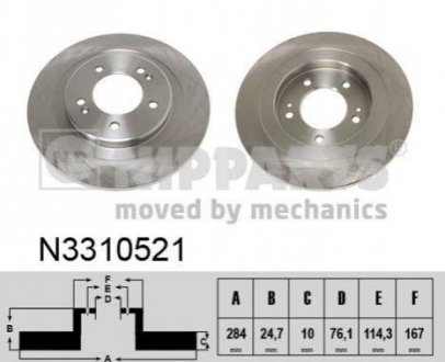 Гальмівні диски NIPPARTS N3310521