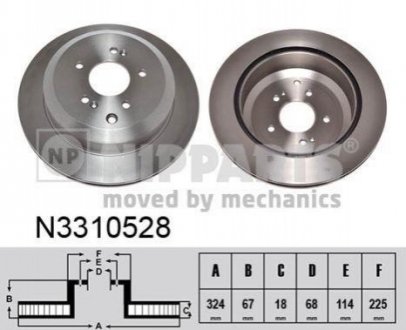 Тормозные диски NIPPARTS N3310528 (фото 1)