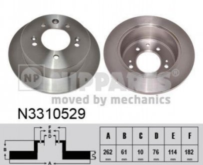 Гальмівні диски NIPPARTS N3310529