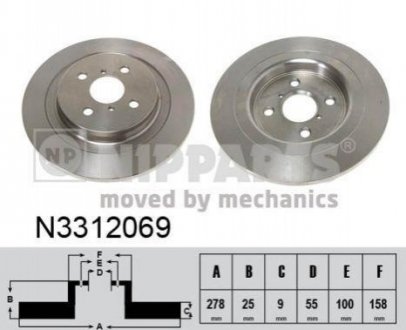 Тормозные диски NIPPARTS N3312069