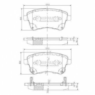 Тормозные колодки дисковые NIPPARTS N3600331