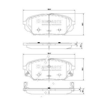 Гальмiвнi колодки дискові NIPPARTS N3600551