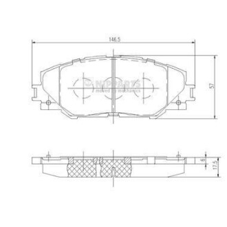 Гальмiвнi колодки дискові NIPPARTS N3602138