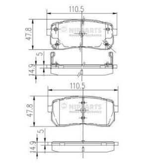 Гальмiвнi колодки дискові NIPPARTS N3610308