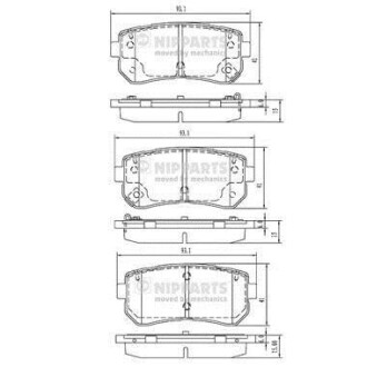 Гальмiвнi колодки дискові NIPPARTS N3610313