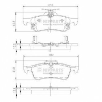 Гальмівні колодки дискові NIPPARTS N3612036