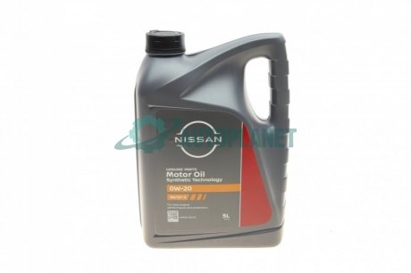 Олива 0W20 Motor Oil (5L) (SN/GF-5) NISSAN KE90090143