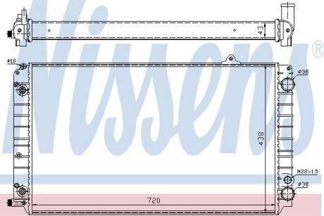 Радіатор охолоджування NISSENS 60239