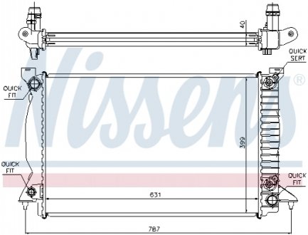 Радіатор охолодження First Fit NISSENS 60314A (фото 1)