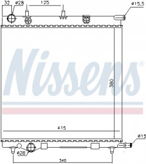 Радіатор системи охолодження NISSENS 61284