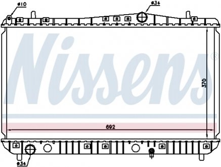 Радиатор охлаждения двигателя NISSENS 61664 (фото 1)