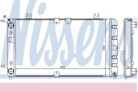 Радиатор вод. охлажд. ВАЗ 1118 КАЛИНА NISSENS 623554