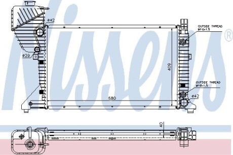 Радіатор охолоджування NISSENS 62597A