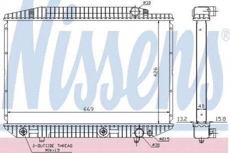Радиатор охлаждения MERCEDES S-CLASS W 126 (79-) (выр-во) NISSENS 62727A