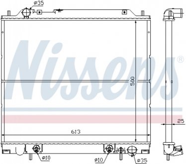 Радіатор охолодження MITSUBISHI L400 (вир-во) NISSENS 62855