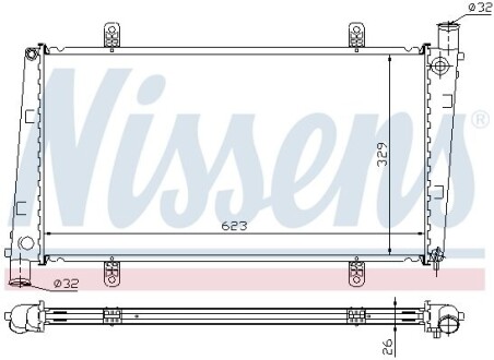 Радіатор охолоджування NISSENS 65551A