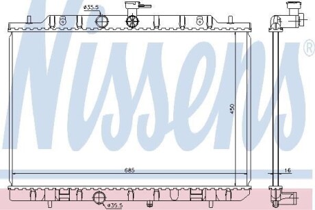 Радіатор охолоджування NISSENS 68724