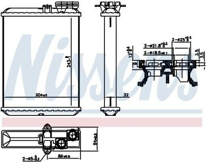 Радіатор обігрівача NISSENS 707102