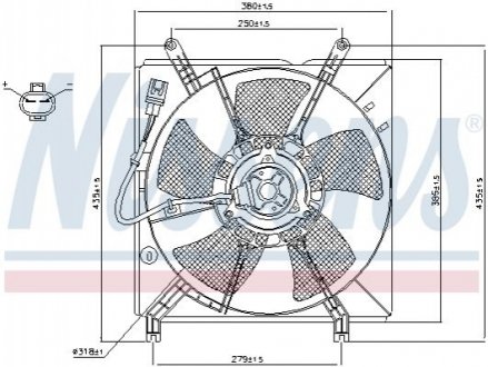 Вентилятор, охолодження двигуна NISSENS 85238 (фото 1)