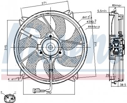 Вентилятор радиатора NISSENS 85606 (фото 1)