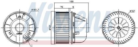 Вентилятор салона NISSENS 87489