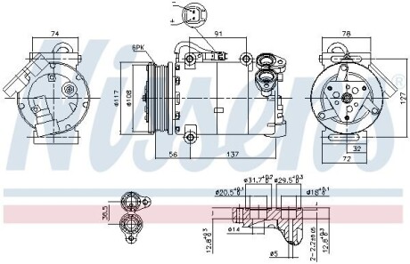 Компрессор кондиционера First Fit NISSENS 890040