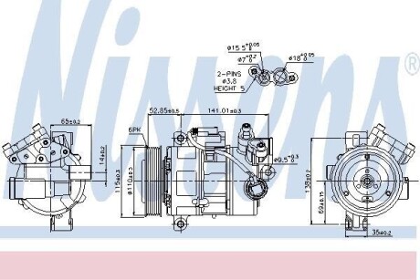 Компрессор кондиционера First Fit NISSENS 89086