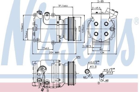 Компрессор кондиционера First Fit NISSENS 89233