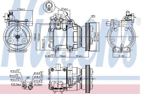 Компрессор кондиционера First Fit NISSENS 89274