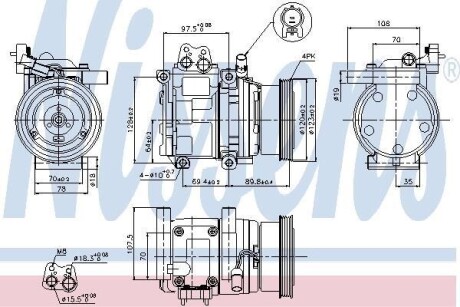 Компрессор кондиционера First Fit NISSENS 89290