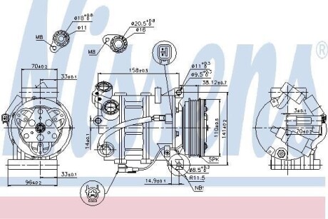 Компрессор кондиционера First Fit NISSENS 89350