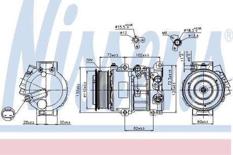 Компрессор кондиционера First Fit NISSENS 89516