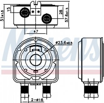 Радіатор масляний HYUNDAI SANTA FE (DM) (12-) (вир-во) NISSENS 91295