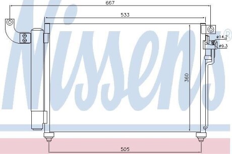 Радіатор кондиціонера NISSENS 940003