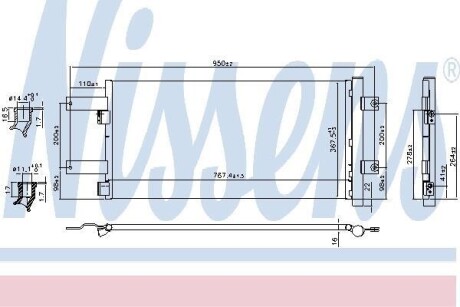 Радіатор кондиціонера First Fit NISSENS 941073