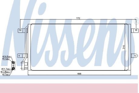 Радіатор кондиціонера NISSENS 94524