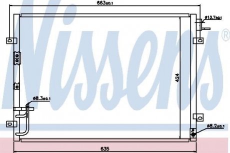Конденсор кондиционера SORENTO ALL 02- (выр-во) NISSENS 94636