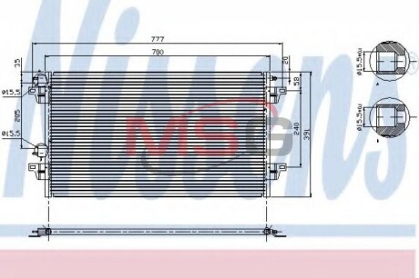 Конденсер кондиціонера NISSENS 94856