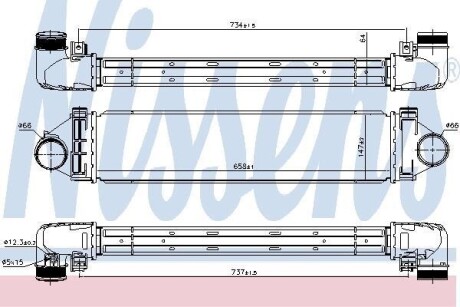 Радиатор интеркулера NISSENS 96349