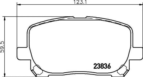 Гальмівні колодки TOYOTA Avensis/Corolla/Matrix "F "01-14 Nisshinbo NP1009