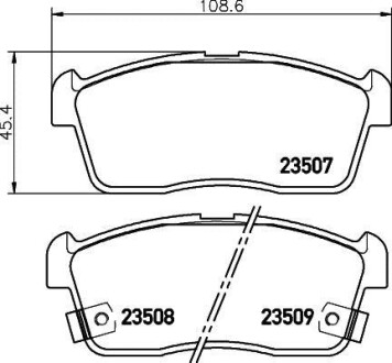 Колодки гальмові дискові передні Chevrolet Cruze 1.3, 1.5 (00-08) Nisshinbo NP1023