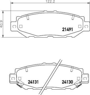 Колодки тормозные LEXUS GS,IS,SC 97- Nisshinbo NP1027